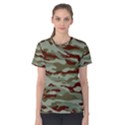 Brown and Green Camo Women s Cotton Tee View1