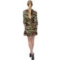 Brown and Green Camo Mini Skater Shirt Dress View2