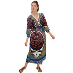 Grateful Dead Ahead Of Their Time Grecian Style  Maxi Dress by Sapixe