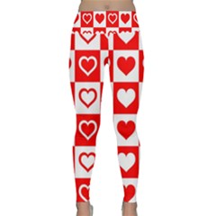 Background Card Checker Chequered Lightweight Velour Classic Yoga Leggings by Sapixe