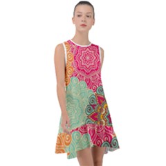 Art Abstract Pattern Frill Swing Dress by Sapixe