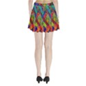 Abstract Colored Grunge Pattern Pleated Mini Skirt View2