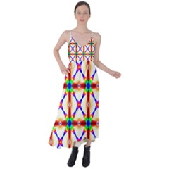 Rainbow Pattern Tie Back Maxi Dress by Mariart