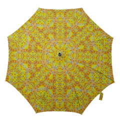 Vivid Warm Ornate Pattern Hook Handle Umbrellas (small) by dflcprintsclothing