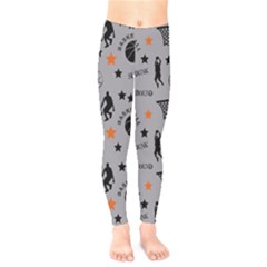 Slam Dunk Basketball Gray Kids  Leggings by mccallacoulturesports