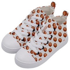 Orange Basketballs Kids  Mid-top Canvas Sneakers by mccallacoulturesports