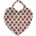 Orange Basketballs Giant Heart Shaped Tote View2