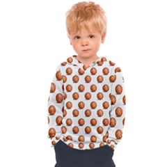 Orange Basketballs Kids  Overhead Hoodie by mccallacoulturesports