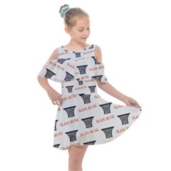 Slam Dunk Baskelball Baskets Kids  Shoulder Cutout Chiffon Dress by mccallacoulturesports