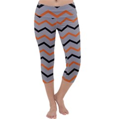 Basketball Thin Chevron Capri Yoga Leggings by mccallacoulturesports