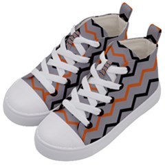 Basketball Thin Chevron Kids  Mid-top Canvas Sneakers by mccallacoulturesports