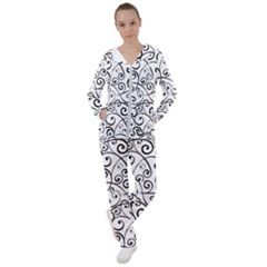 Black And White Swirls Women s Tracksuit by mccallacoulture