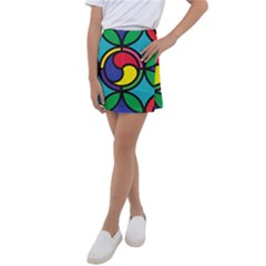 Colors Patterns Scales Geometry Kids  Tennis Skirt by HermanTelo