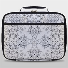 Black And White Decorative Ornate Pattern Full Print Lunch Bag by dflcprintsclothing