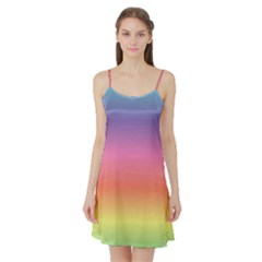 Rainbow Shades Satin Night Slip by designsbymallika