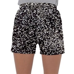 Black And White Confetti Pattern Sleepwear Shorts by yoursparklingshop