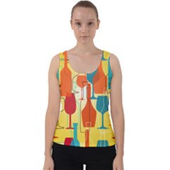 I Love Wine Velvet Tank Top by designsbymallika