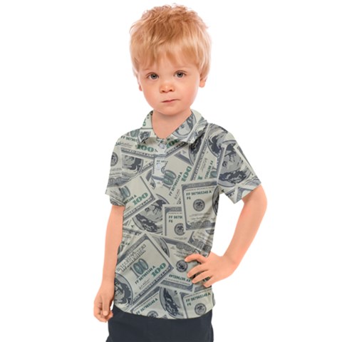 100 Dollar Bills Kids  Polo Tee by myuique