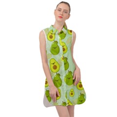 Avocado Love Sleeveless Shirt Dress by designsbymallika