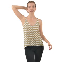 Gold Glitter Chevron Chiffon Cami by mccallacoulture