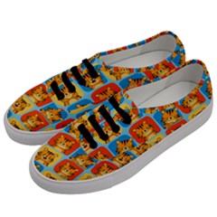 Cute Tiger Pattern Men s Classic Low Top Sneakers by designsbymallika