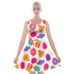 Candies Are Love Velvet Skater Dress by designsbymallika