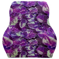 Botanical Violet Print Pattern 2 Car Seat Velour Cushion  by dflcprintsclothing