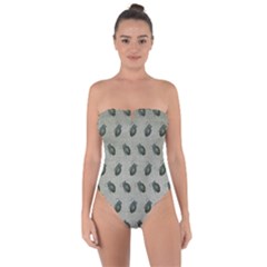 Army Green Hand Grenades Tie Back One Piece Swimsuit by McCallaCoultureArmyShop