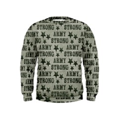 Army Stong Military Kids  Sweatshirt by McCallaCoultureArmyShop