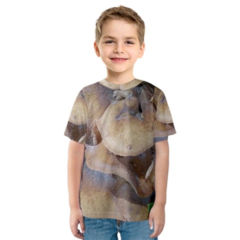 Close Up Mushroom Abstract Kids  Sport Mesh Tee by Fractalsandkaleidoscopes