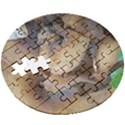 Close Up Mushroom Abstract Wooden Puzzle Round View3