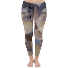 Close Up Mushroom Abstract Classic Winter Leggings by Fractalsandkaleidoscopes