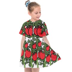 Tomato Garden Vine Plants Red Kids  Sailor Dress by HermanTelo