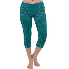 Over The Calm Sea Is The Most Beautiful Star Capri Yoga Leggings by pepitasart