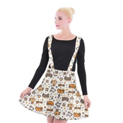 Animal Patterns Safari Suspender Skater Skirt by Vaneshart