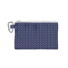 Grey Star Navy Blue Canvas Cosmetic Bag (small) by snowwhitegirl