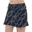 Black And White Ethnic Geometric Pattern Tennis Skorts View1