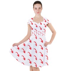 Create Your Own Custom Online Full Print Blank Template Cap Sleeve Midi Dress by startdesign