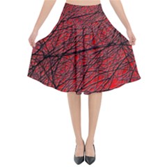 Neurons Cells Train Link Brain Flared Midi Skirt by HermanTelo