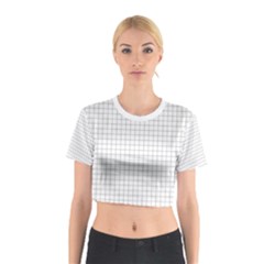 Aesthetic Black And White Grid Paper Imitation Cotton Crop Top by genx