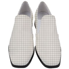 Aesthetic Black And White Grid Paper Imitation Women Slip On Heel Loafers by genx