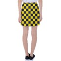 Checkerboard Pattern Black and Yellow Ancap Libertarian Tennis Skirt View2