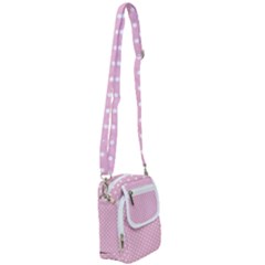 Pois Blanc/rose Shoulder Strap Belt Bag by kcreatif