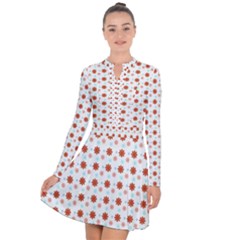 Background Flowers Multicolor Long Sleeve Panel Dress by HermanTelo