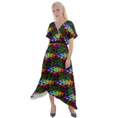 Ab 146 Cross Front Sharkbite Hem Maxi Dress by ArtworkByPatrick