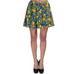 Clown World Pepe The Frog Honkhonk Meme Kekistan Funny Pattern Blue  Skater Skirt by snek