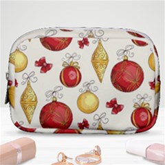 Vintage Christmas Pattern Background Make Up Pouch (small) by Vaneshart