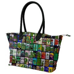 Pepe The Frog Memes Of 2019 Picture Patchwork Pattern Canvas Shoulder Bag by snek