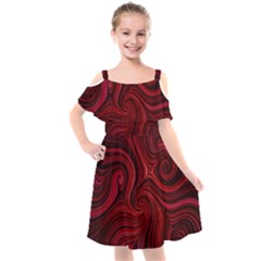 Electric Field Art Lviii Kids  Cut Out Shoulders Chiffon Dress by okhismakingart