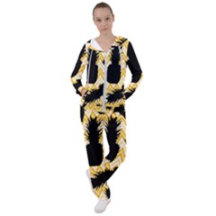 Ananas Chevrons Noir/jaune Women s Tracksuit by kcreatif